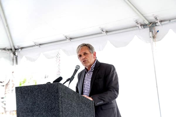 Photo by Mujale Chisbuka: Capitol Hill Housing CEO Chris Persons gives remarks during the groundbreaking. 