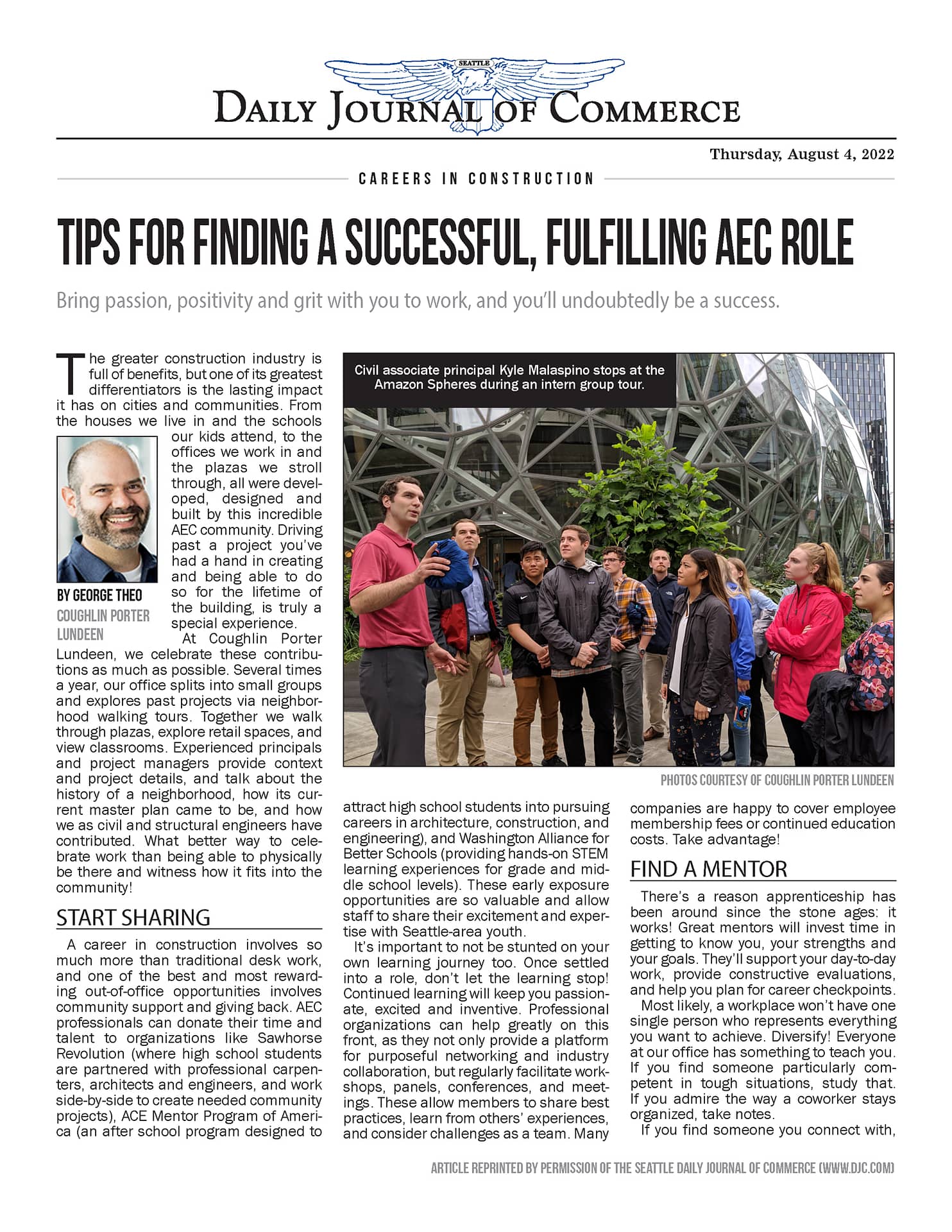 “Tips for finding a successful, fulfilling AEC role” 